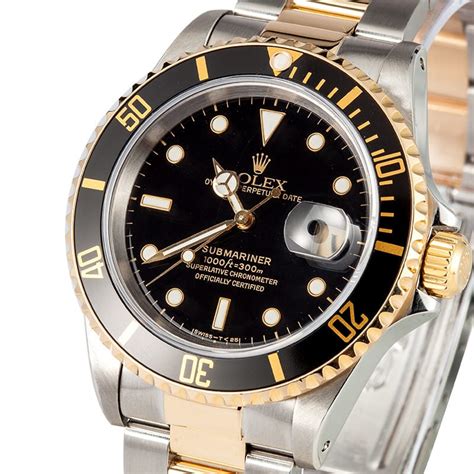 rolex submariner two tone black face price|rolex 16613 vs 16613t.